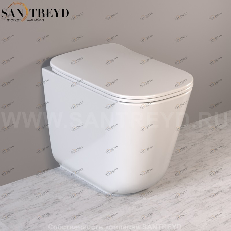 511801 Приставной унитаз напольный Белый Kerasan Tribeca Италия