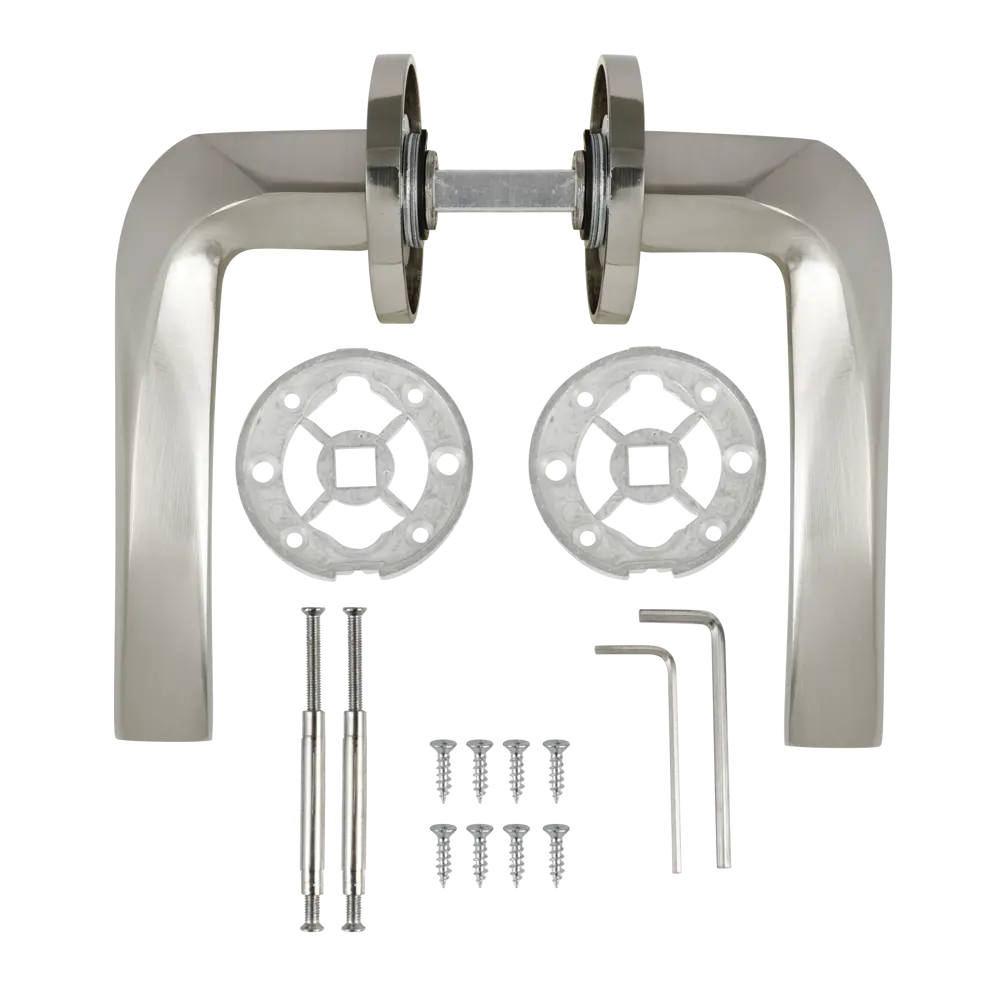 Дверные ручки EDSON для межкомнатных дверей в стиле никель 85168701 STLM-0059349 - Вид №1
