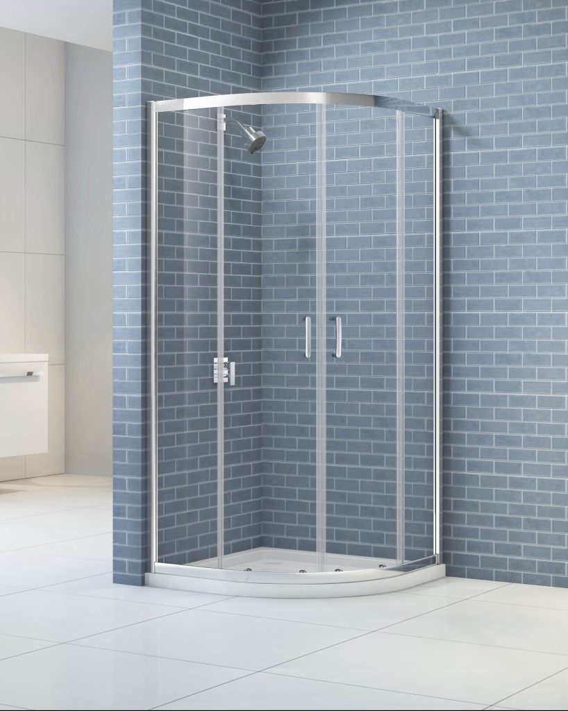 Душевой уголок асимметричный KA2Q80 Merlyn MERLYN IQ Хромированный  - Вид №1