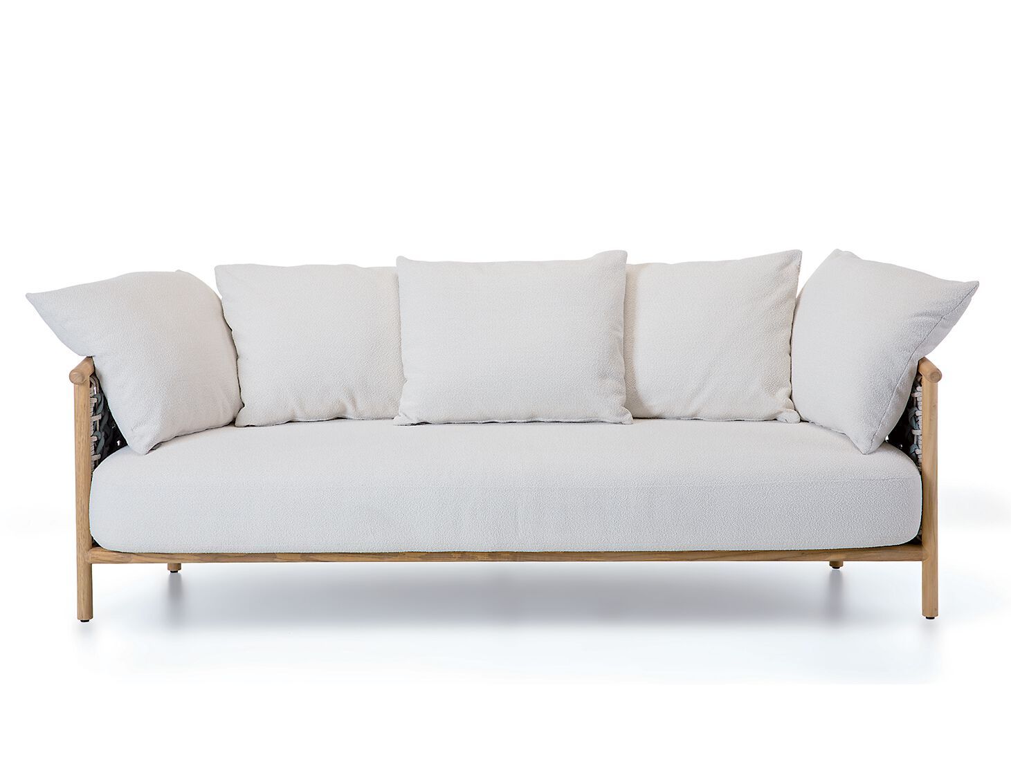 3-местный плетеный ТИК и веревочный садовый диван Ethimo патио ARCH-00108764