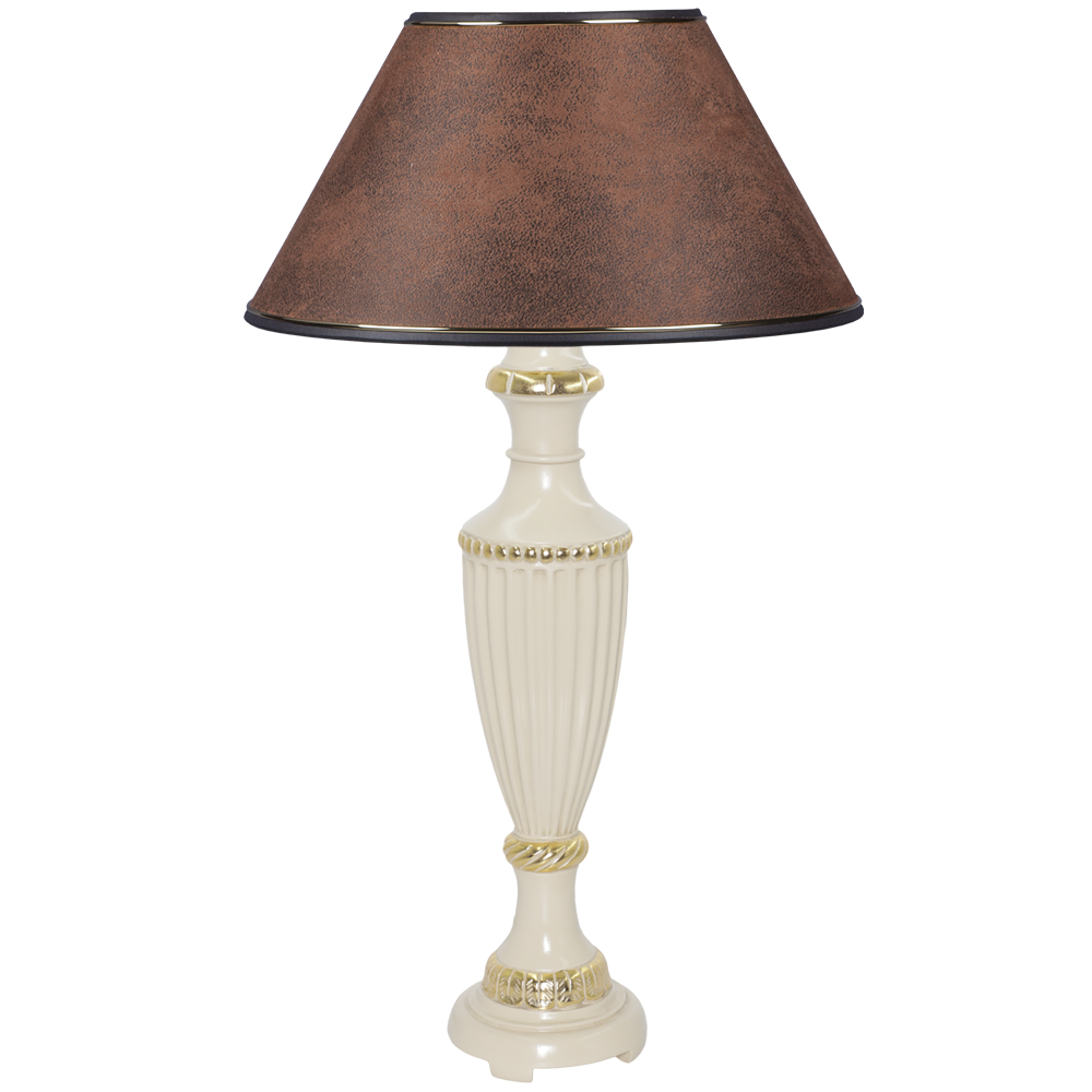 32004,34013 Настольная лампа Ваза Ребристая Айвори Шоколад BOGACHO 4627138210567, 4627138151556