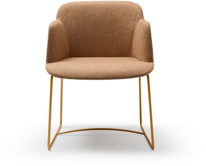 Quinti Sedute Санный стул с обивкой из ткани Deep sun-id-1440524 - Вид №1