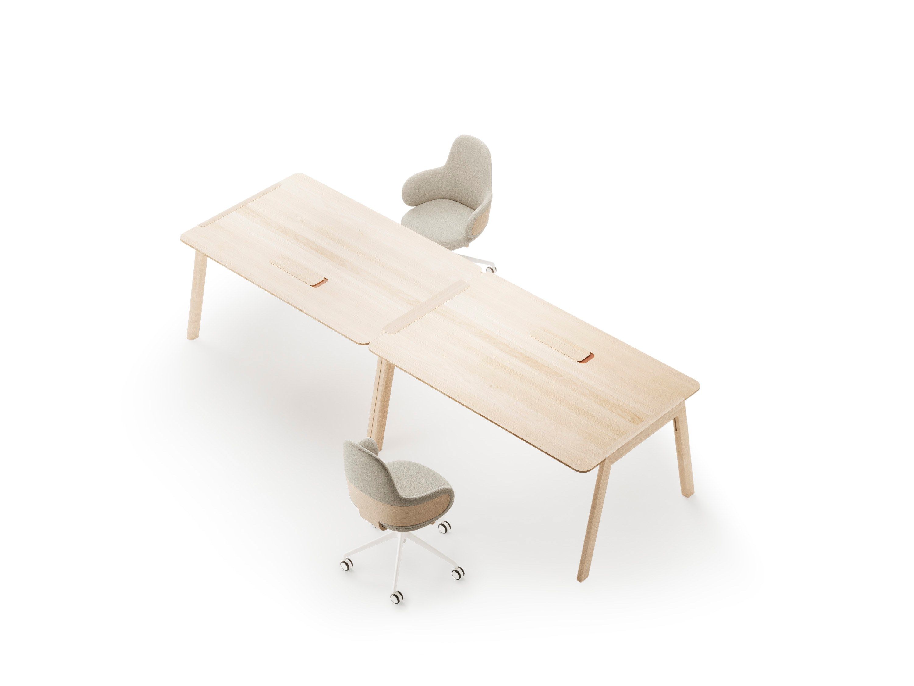 Прямоугольный стол для совещаний из дуба с системой люверсов ALKI Heldu ARCH-00015502 - Вид №11