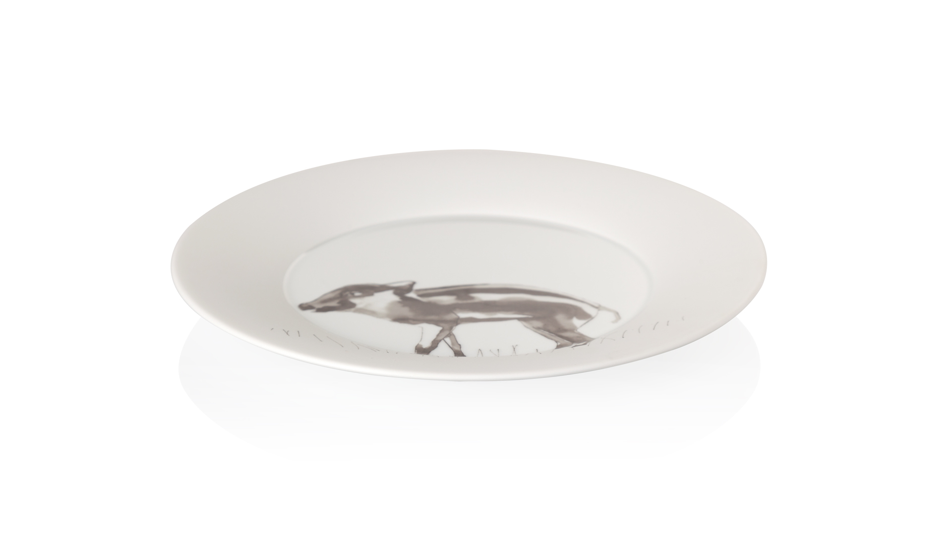 10607682 Hering Berlin Тарелка закусочная Hering Berlin "Охота" "Кабанчик" 23см Фарфор  - Вид №1