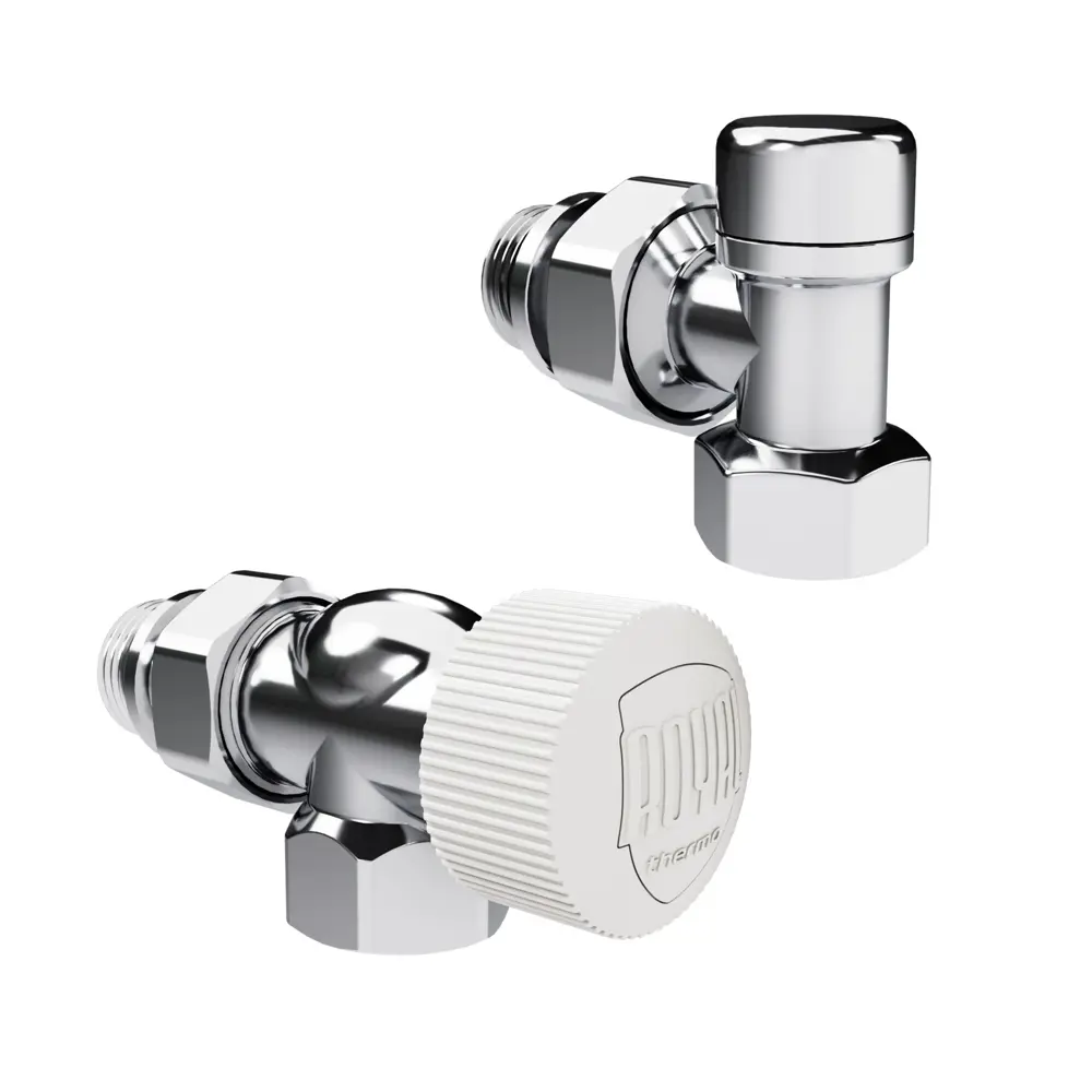 Термостатический комплект для радиатора осевой Royal Thermo Design 1/2" латунь цвет хром 89423308 STLM-2041633  - Вид №1