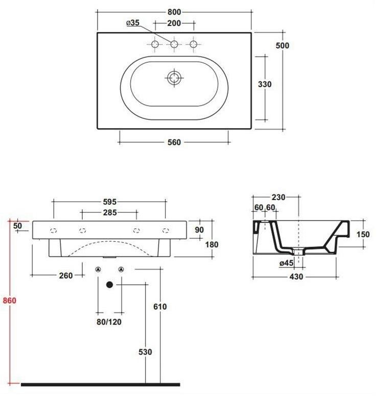 Tut4110101 Подвесная раковина настенная овальная Olympia Ceramica TUTTO EVO белая - Вид №2