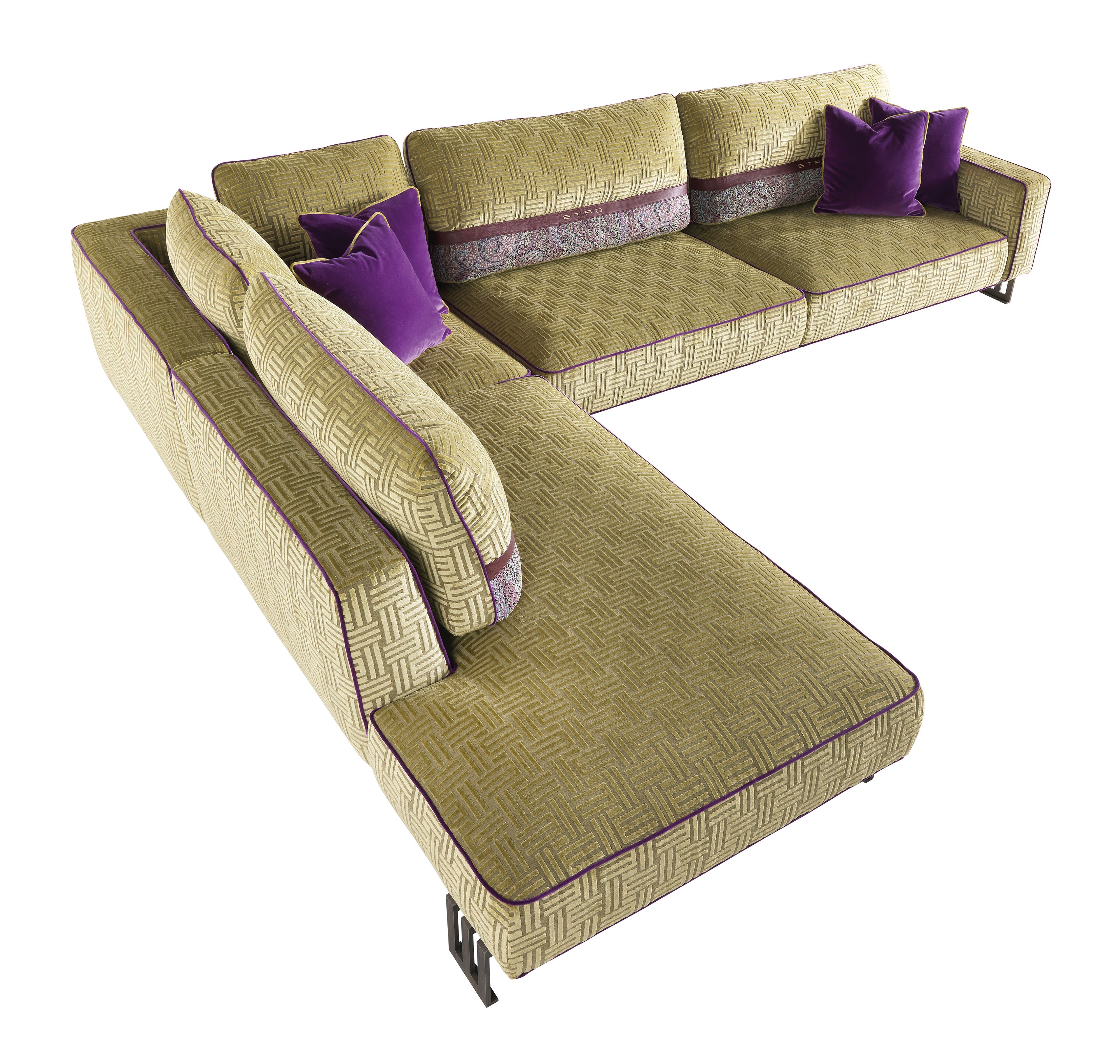 Бархатный угловой диван ETRO Home Interiors Klee ARCH-00010659 - Вид №1