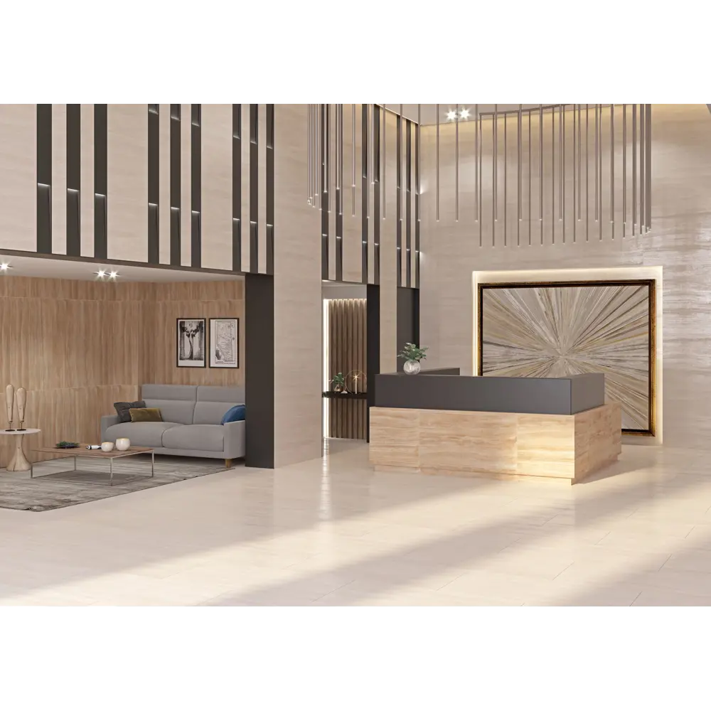 Керамогранит Travertino Gold FP Rect. 60x120 см 1.44 м² цвет бежевый 82831036 STLM-2069496 Santreyd Travertine - Вид №4