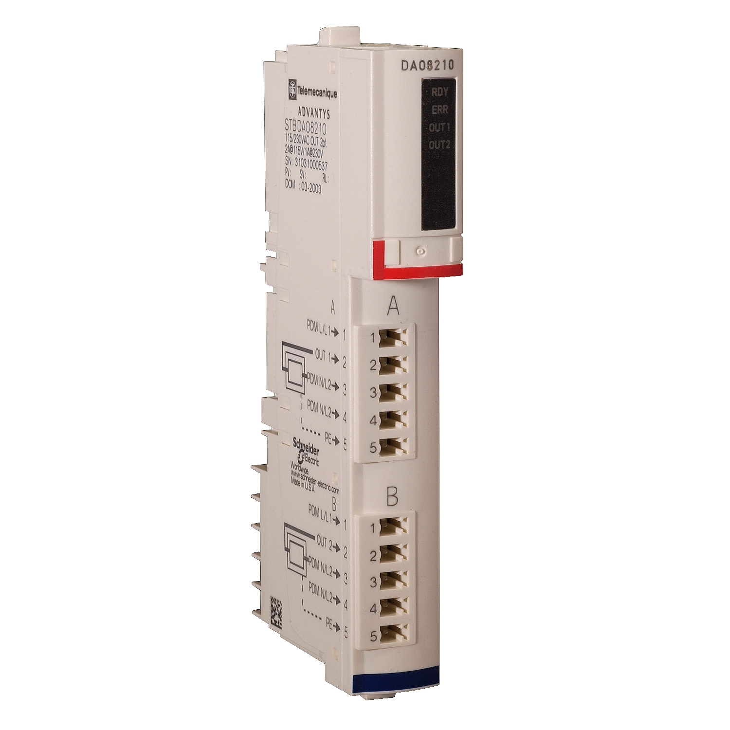 STBDAO8210K МОД ДИСКР. ВЫХ. ~115/230В, 2 КАН (KОМПЛ) Schneider Electric Промышленные ПЛК Modicon 