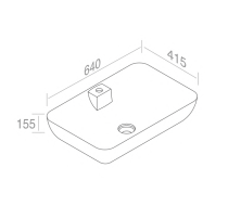 L607T0R1V0.100 Накладная раковина прямоугольная A. e T. Italia ELITE Белый глянцевый AeT ITALIA - Вид №1