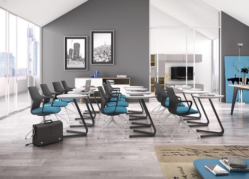 Leyform Треугольный лакированный высокий журнальный столик из стали и мдф  1614  - Вид №5