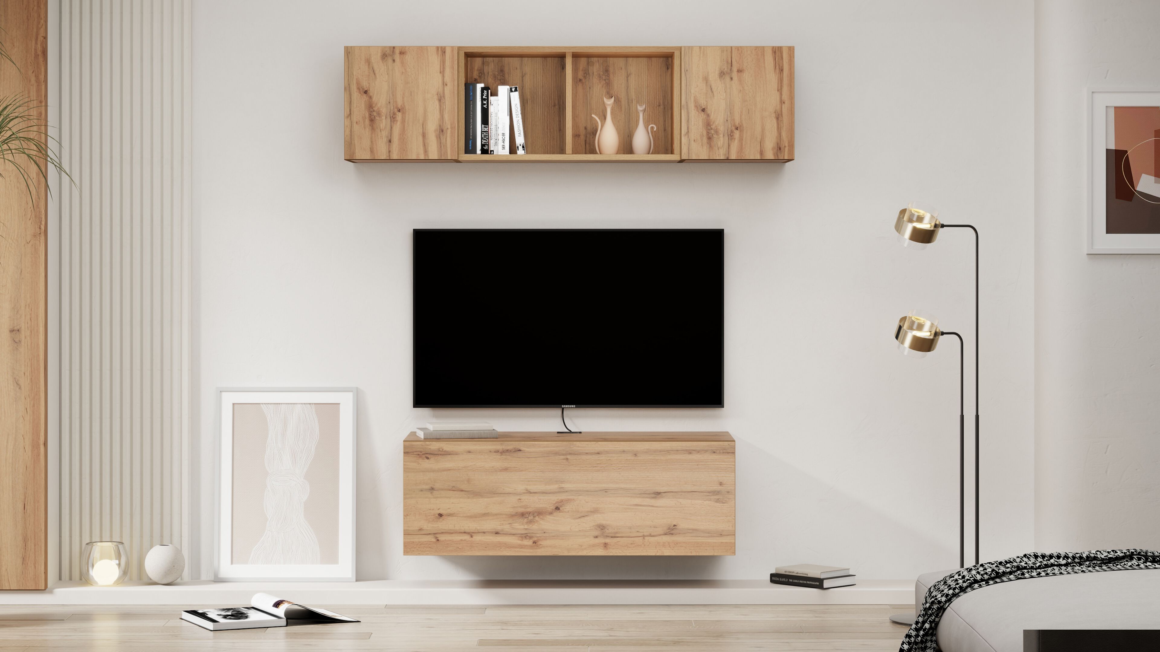 Модульная оборудованная стена установленная стеной в меламинированном Mobili Fiver Easy ARCH-00044646 - Вид №21