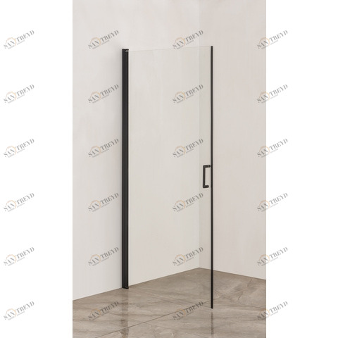 Orange E05-100TB Душевая дверь распашная универсальная 100х190, черный прозрачный sun-id-1517262