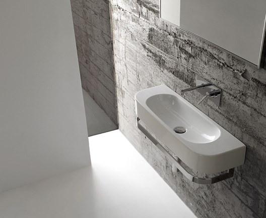 Sct70.bi / sct55.bi Подвесная раковина настенная овальная Ceramica Globo FORTY3 белая - Вид №2