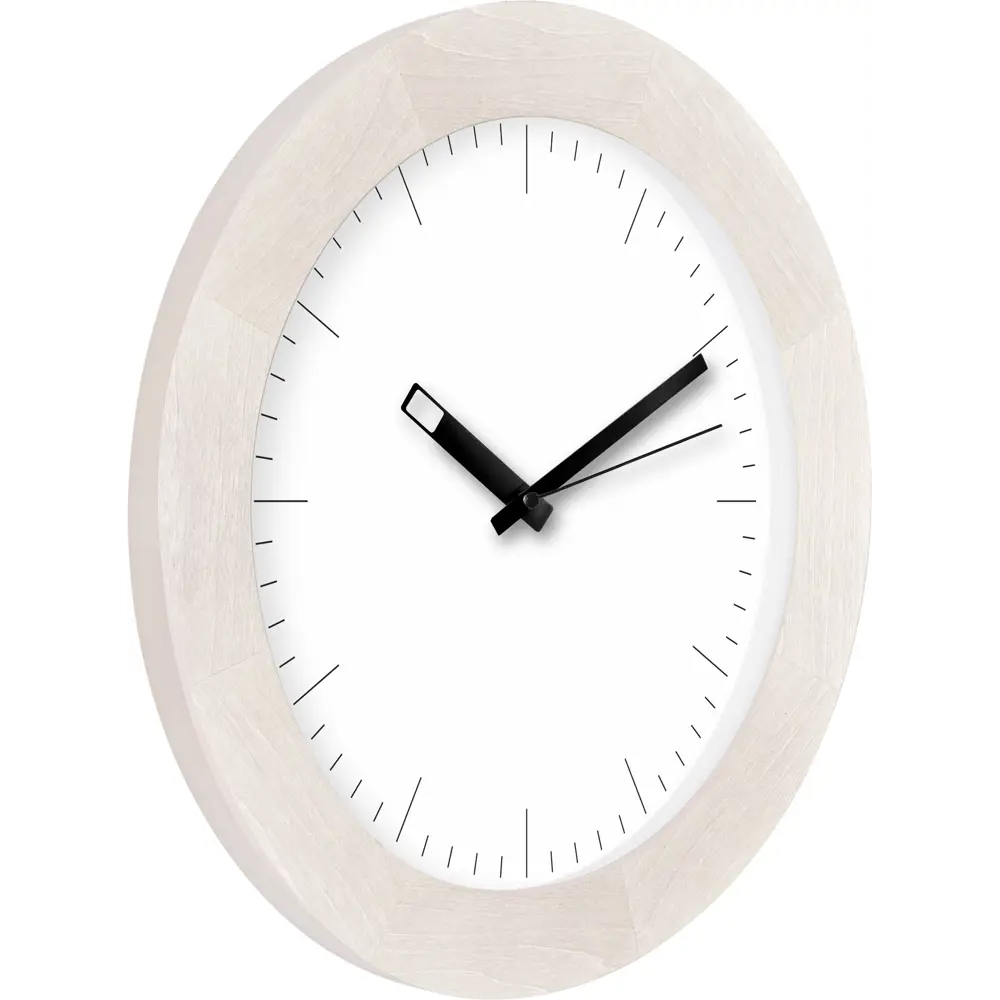 Часы настенные Troykatime круглые дерево цвет бело-бежевый бесшумные ø30 см DESIGN CORE STLM-2075195 - Вид №2