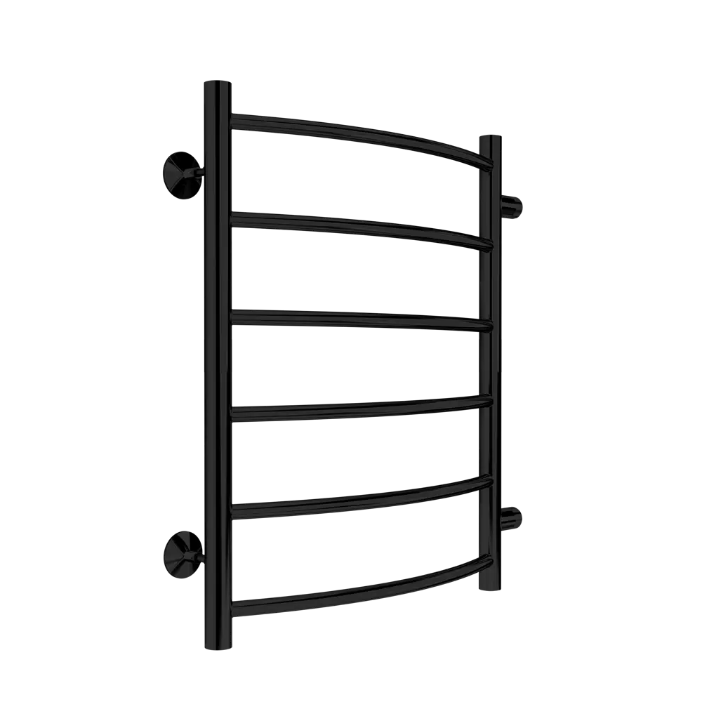 Водяной полотенцесушитель лесенка Вармо Сатурн 1/2" 500x600 мм цвет черный STLM-2069833 - Вид №1