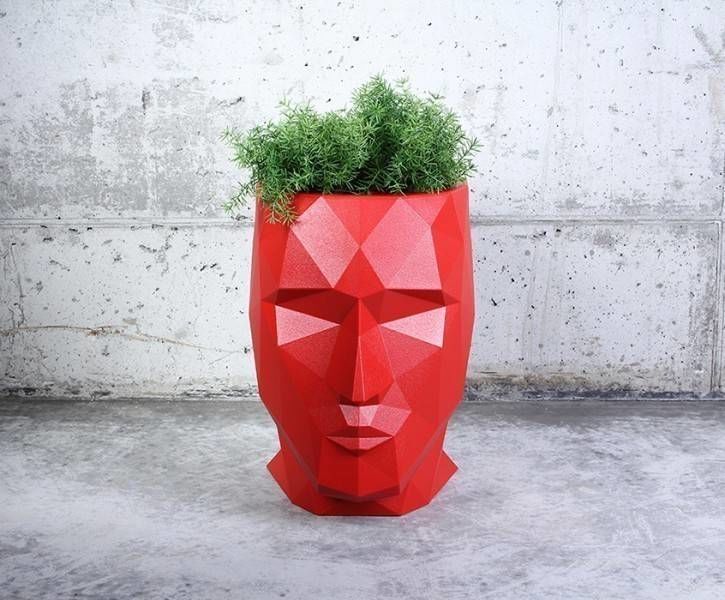 070357 Кашпо матовое красное 70см Vondom Adan - Вид №4