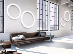 PANZERI Настенный светильник / потолочный светильник из алюминия Silver ring