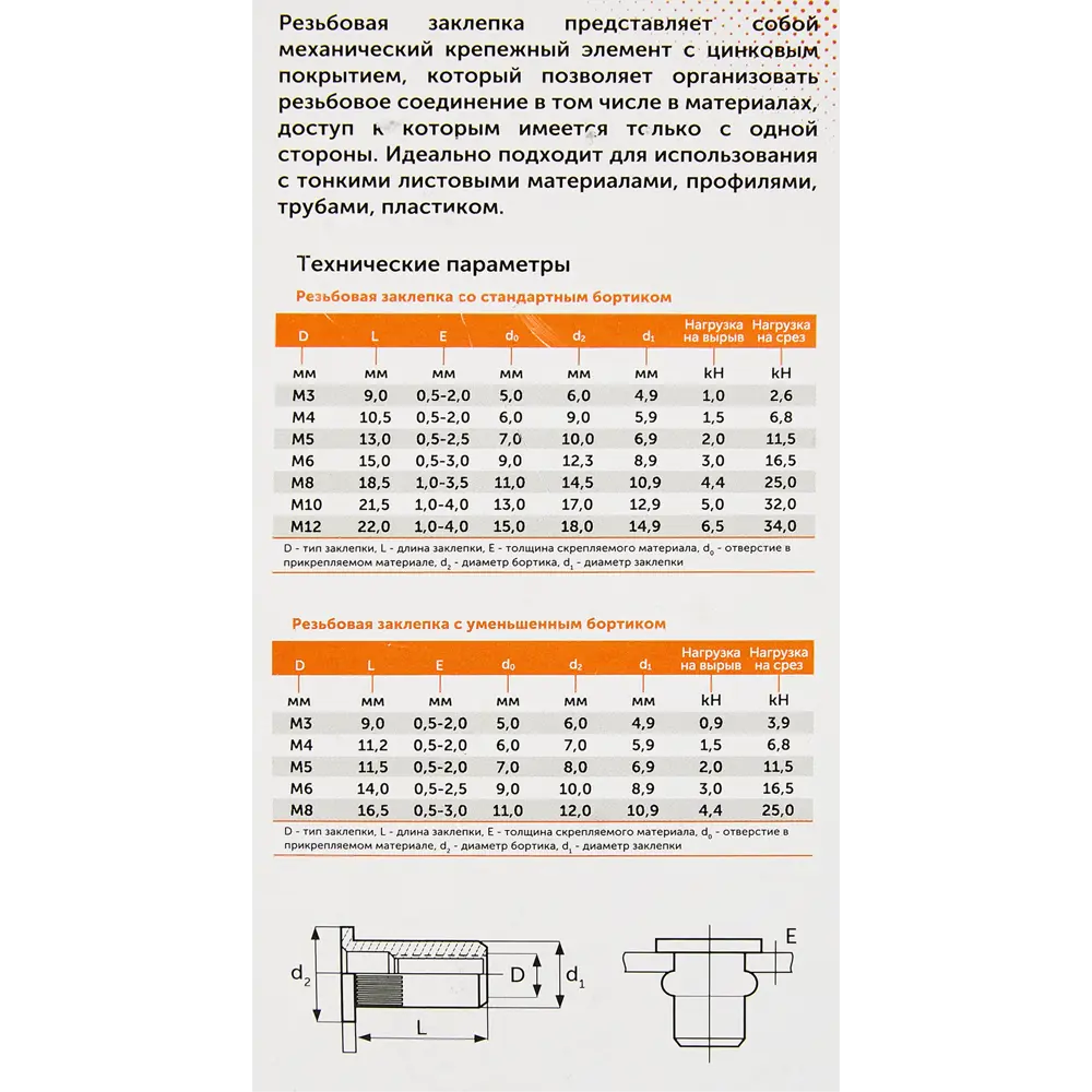 87937028 Заклепка резьбовая Sormat М12 мм, 10 шт. STLM-1011421  - Вид №3