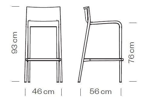 Полипропиленовый табурет с подставкой для ног In Stock Et Al ARCH-00087626 - Вид №2
