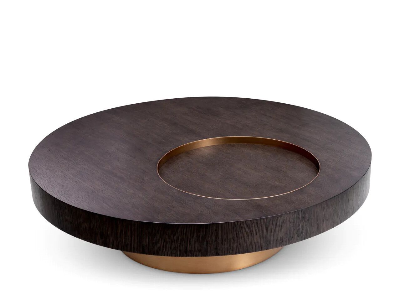 Деревянный и металлический круглый журнальный столик Eichholtz OTUS ARCH-00110007 - Вид №1