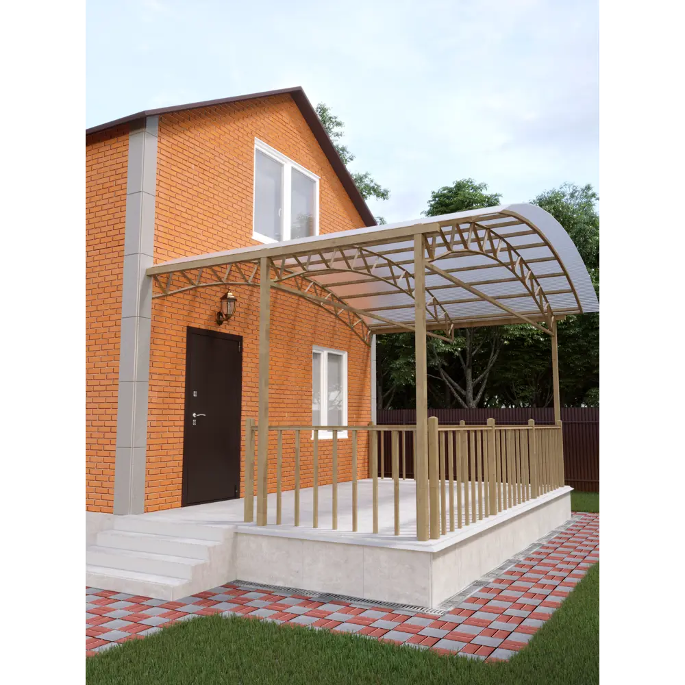 89150225 Поликарбонат сотовый Киви 10 мм 1.05x2 м прозрачный STLM-0079141 Santreyd  - Вид №3