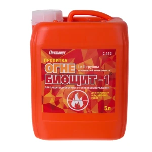 Пропитка водная огнебиощит I-II группы Оптимист 5 л