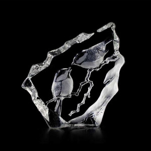 10671399 MALERAS Скульптура MALERAS Болотные гаички 16х16,5см, хрусталь Хрусталь