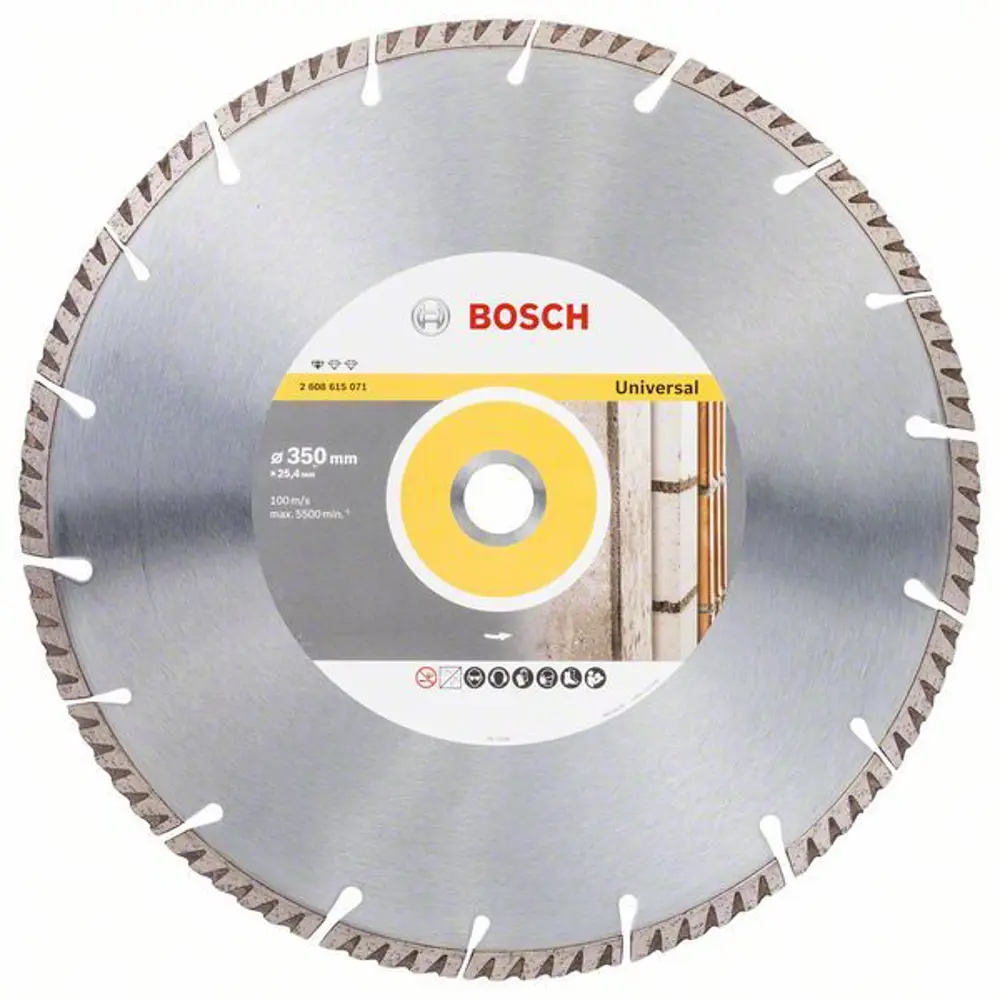 Диск алмазный универсальный Bosch Standard for Universal 2608615071 турбо-сегментный 350x25.4x3.3 мм 82857619 STLM-2034720 BOSCH PROFESSIONAL 