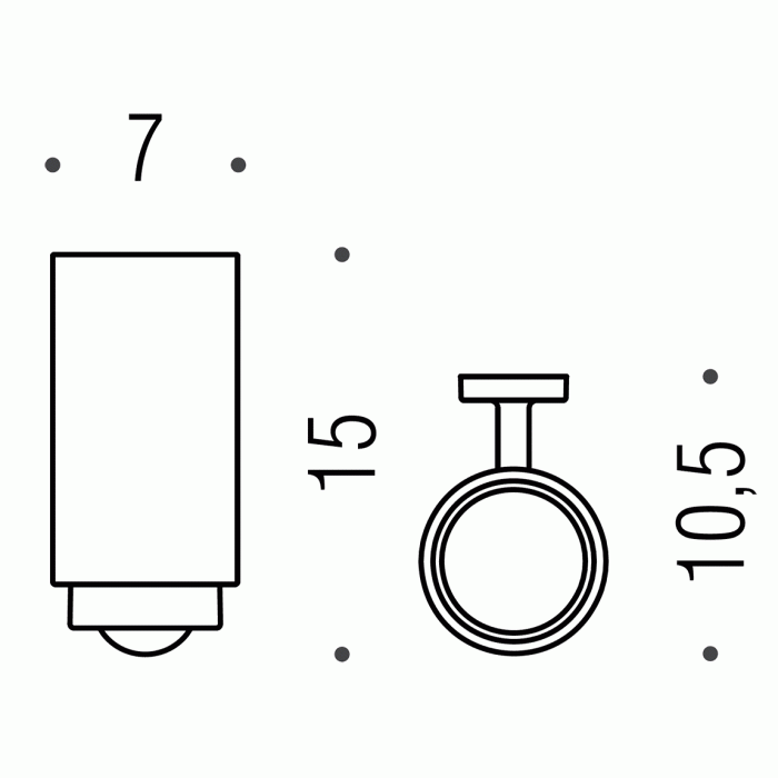 B5202 Стакан настенный COLOMBO NORDIC Colombo Design - Вид №2