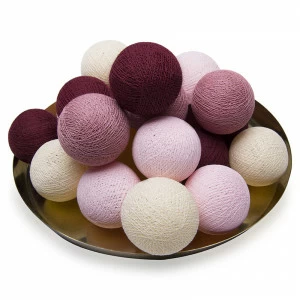 Тайская гирлянда бордовая от розетки THAI DREAM LIGHTS CO  281673 Розовый;молочный