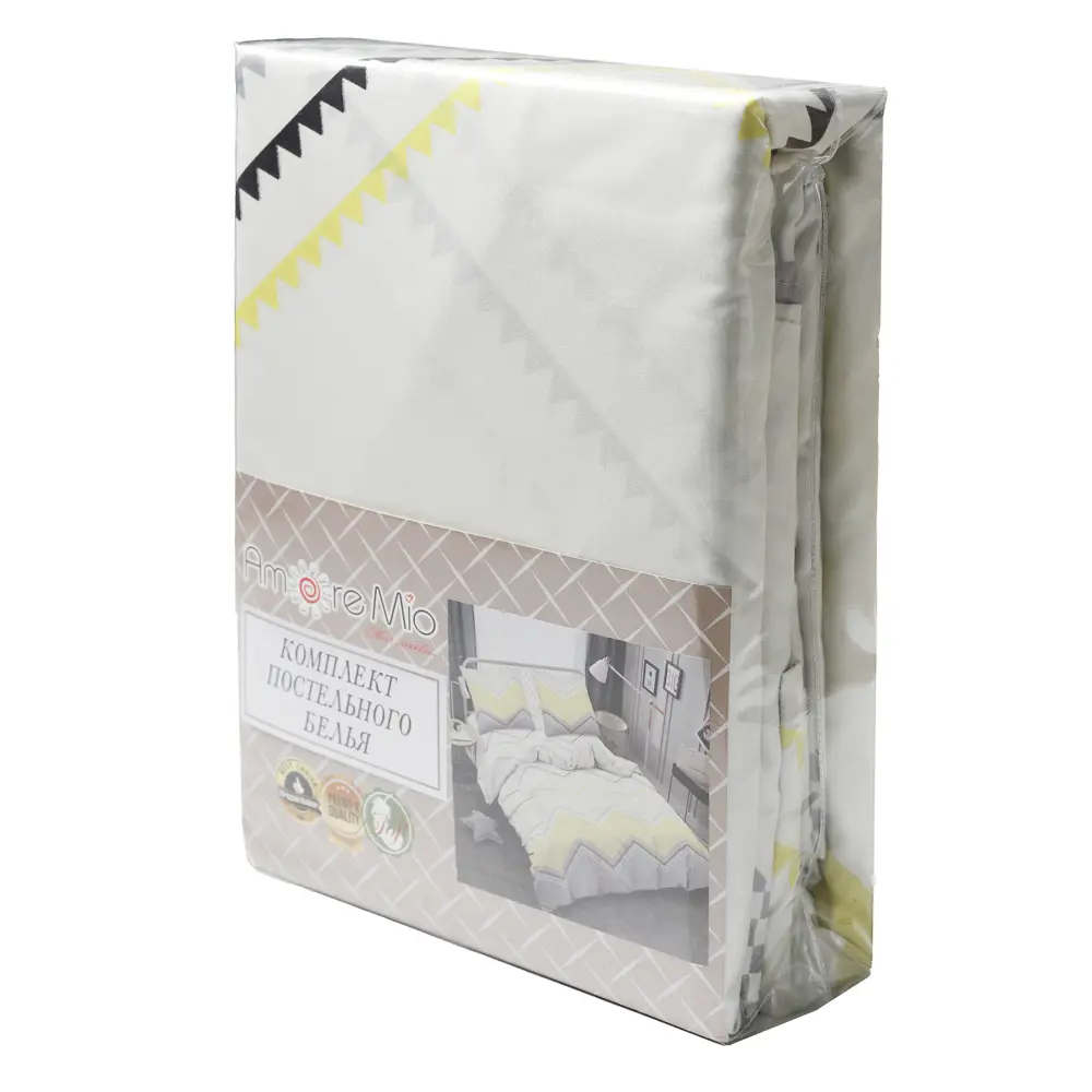 Комплект постельного белья Amore Mio Зип евро полисатин разноцветный STLM-2185081 - Вид №5