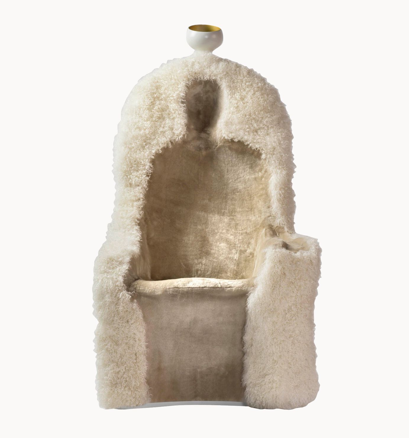 Меховое кресло с подлокотниками с высокой спинкой BD Barcelona дали ARCH-00125360 - Вид №1