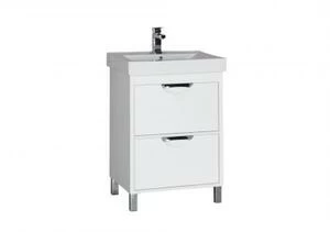 Тумба под раковину Aquanet Гретта 60 белый (2 ящика)