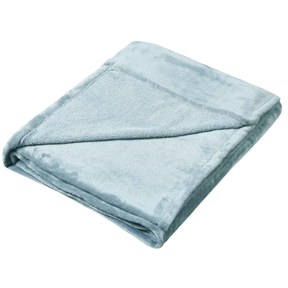 Плед First Aqua5 140х200 см велсофт цвет аквамарин СТОЛИЦА ТЕКСТИЛЯ STLM-2178847 - Вид №2