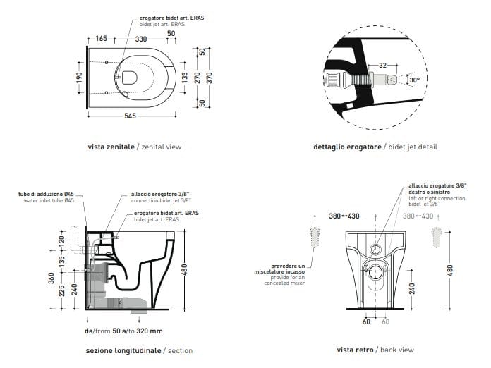 Напольный керамический туалет биде Ceramica Flaminia APP SOLUTION ARCH-00136003 - Вид №3