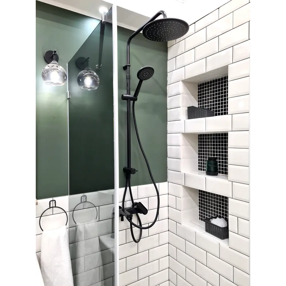 Душевая стойка Sensea Redondo 1 режим цвет чёрный STLM-2077551 - Вид №12