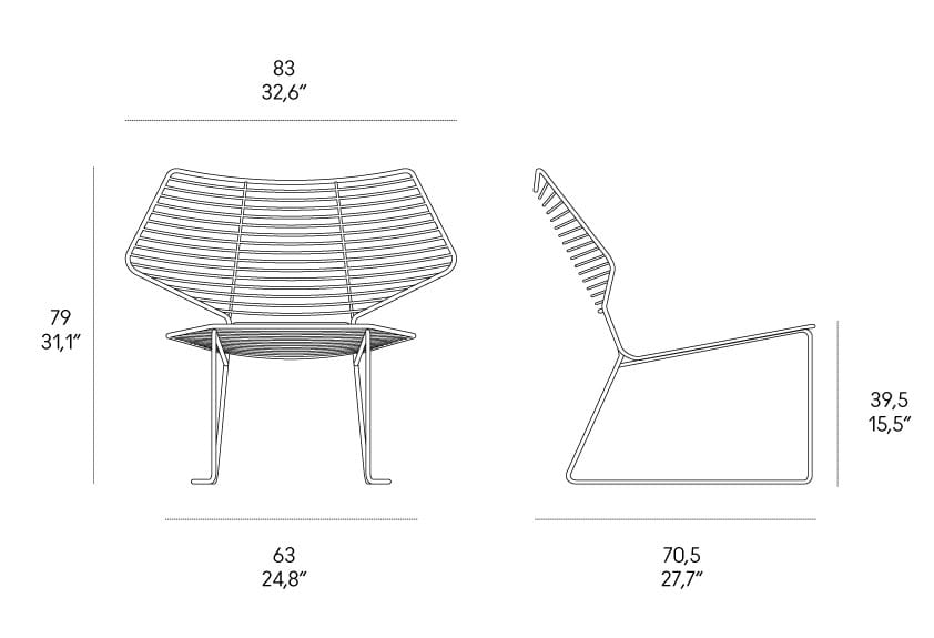 Металлический сани сад стул Casamania & Horm иностранец ARCH-00150697 - Вид №9