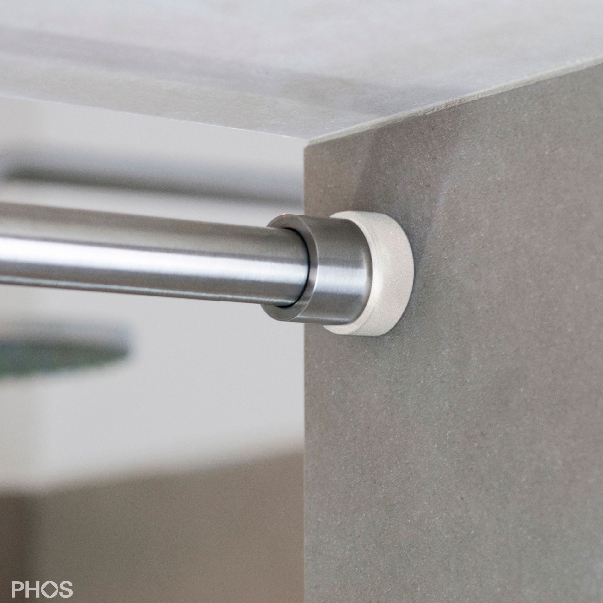 TKS20-2-W Зажим для занавесок для душа, 100 - 160 см. сделано, чтобы измерить. PHOS  - Вид №2