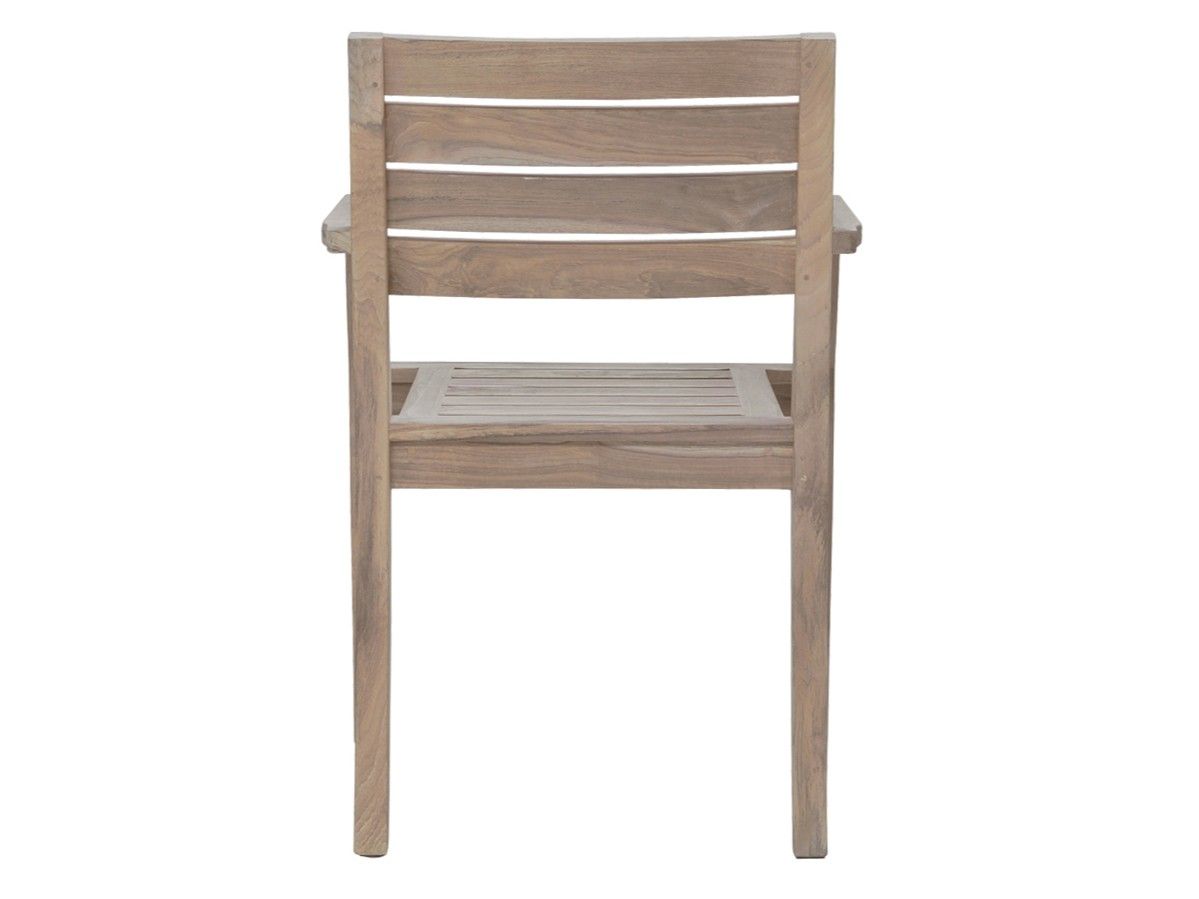 Штабелируемый стул из тикового дерева с подлокотниками JANUS et Cie Relais ARCH-00108647 - Вид №1