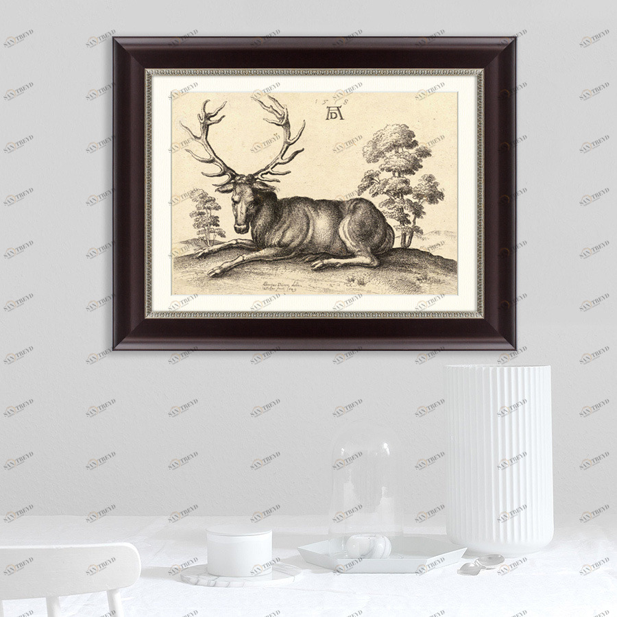 Картина: Олень №2, 1518г КАРТИНЫ В КВАРТИРУ  093828 Разноцветный 