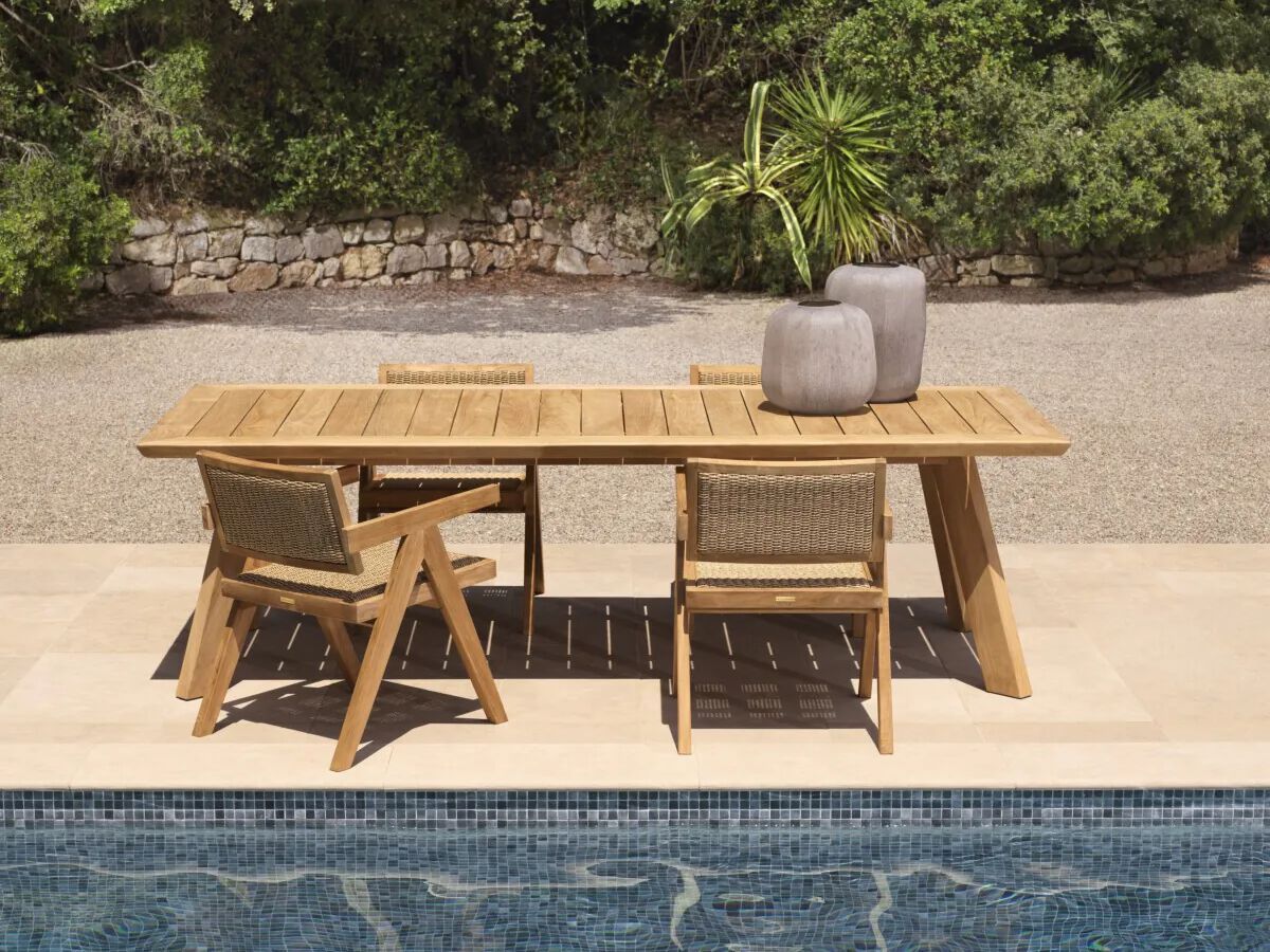 Стул для сада из тикового дерева без подлокотников Eichholtz NICLA ARCH-00016148 - Вид №3