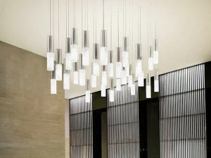 PANZERI Подвесной светильник из сатинированного стекла Jazz