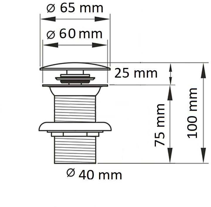 RD002 Донный клапан для раковины LAB.Space  - Вид №1