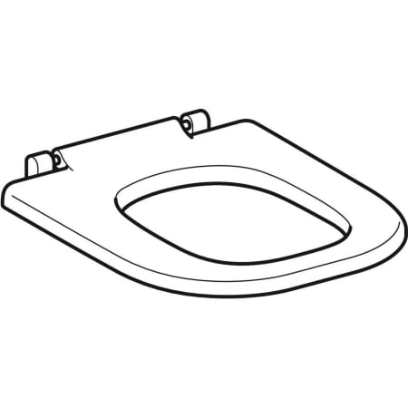 572840000 Сиденье унитаза Geberit Renova Comfort, безбарьерное, прямоугольный дизайн Geberit  - Вид №1