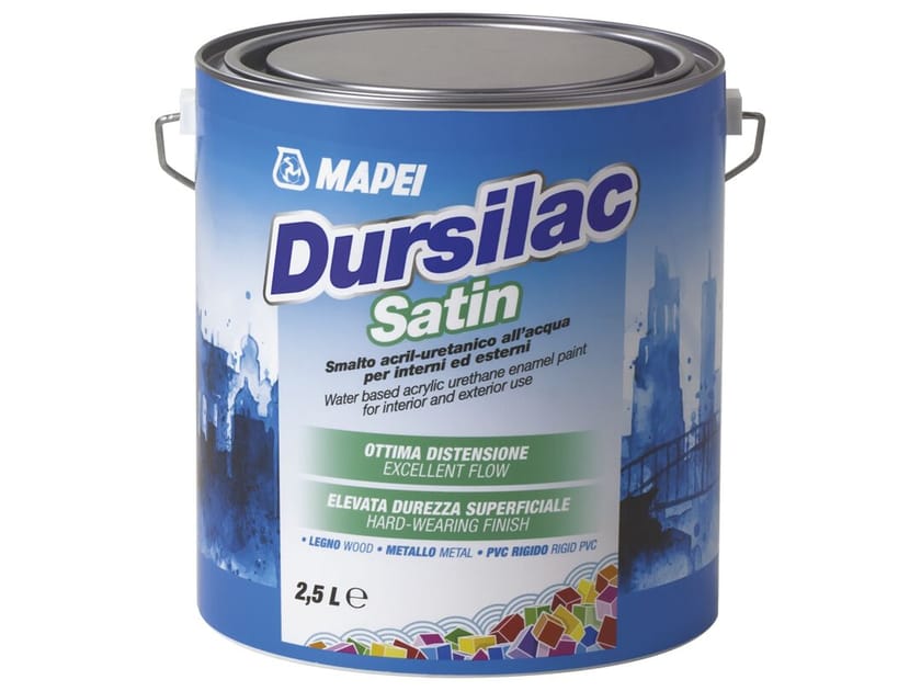 Водная эмаль для внутреннего и наружного применения MAPEI DURSILAC SATIN ARCH-00093162