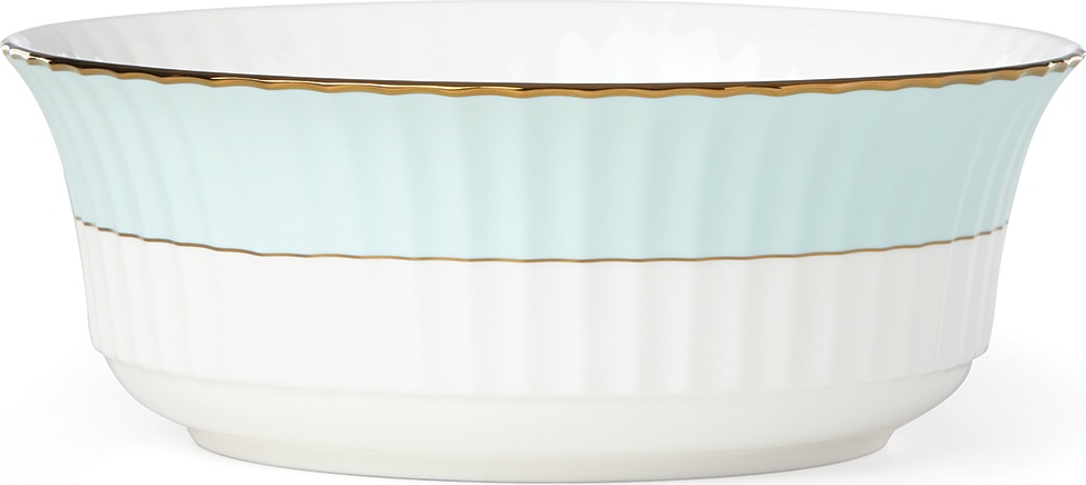 10623816 Lenox Салатник Lenox "Цветное плиссе" 2,3л (бирюзовый) Фарфор костяной 