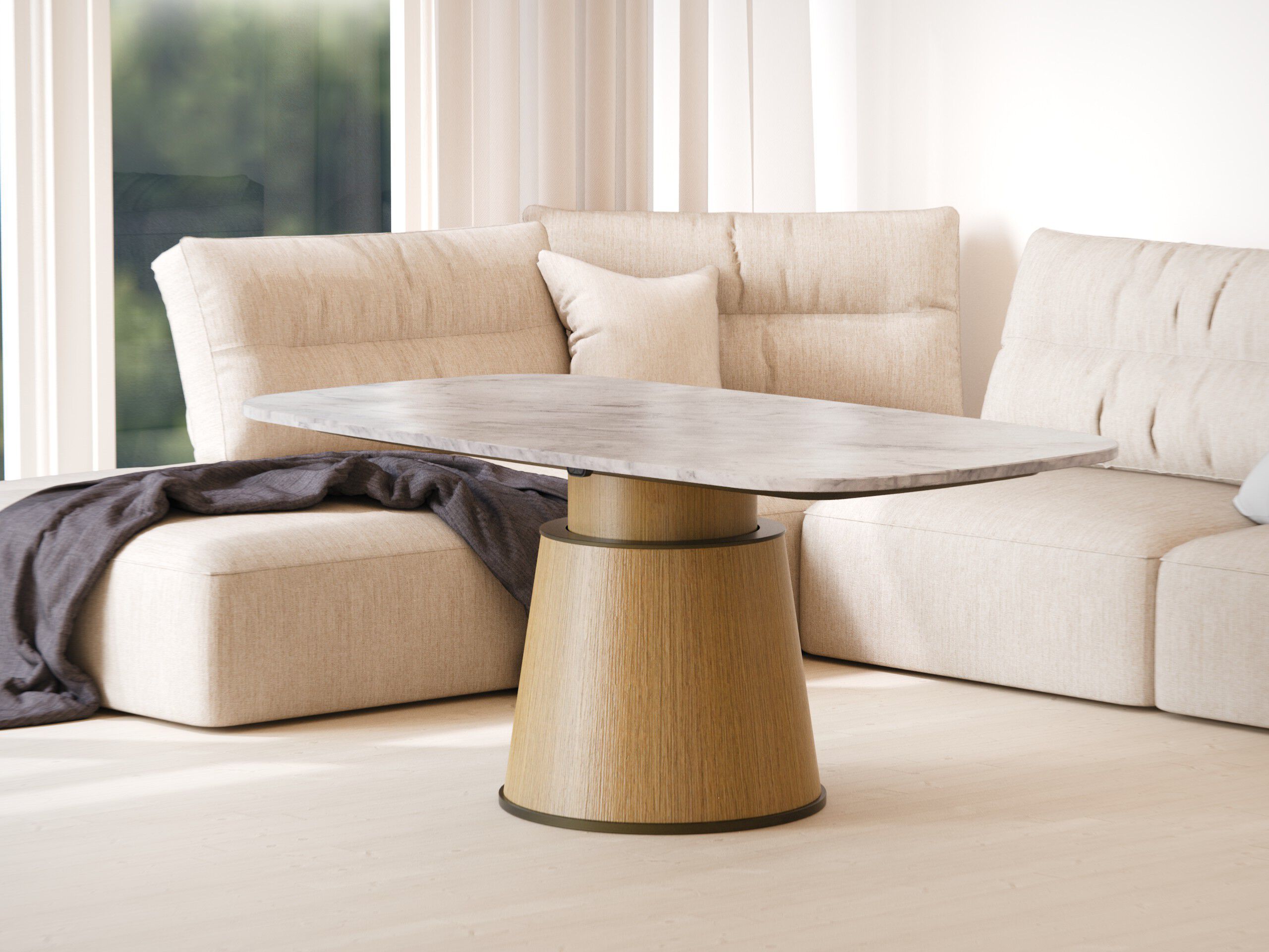 Прямоугольный мраморный стол с регулируемой высотой Pistore Marmi Smart Tables ARCH-00151684 - Вид №7