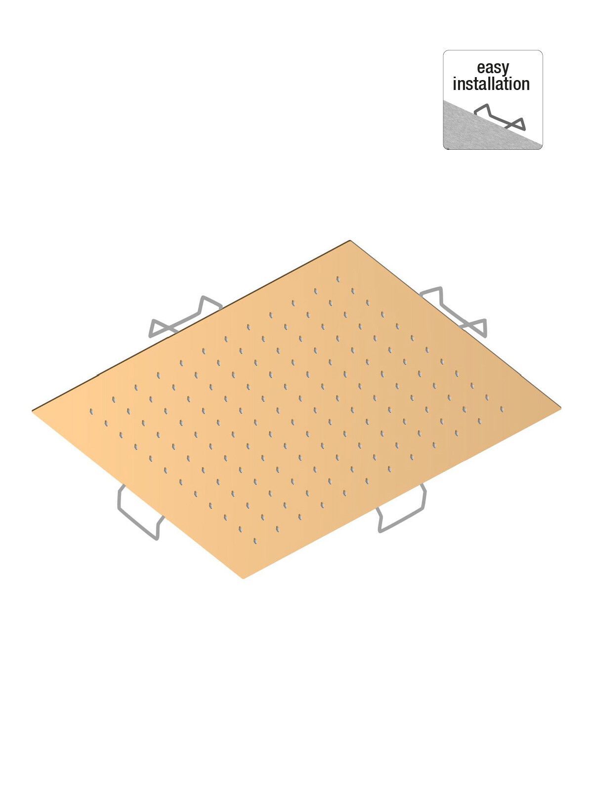 Квадратная потолочная душевая головка с системой защиты от накипи Rubinetterie Frattini душевые ARCH-00113030 - Вид №8