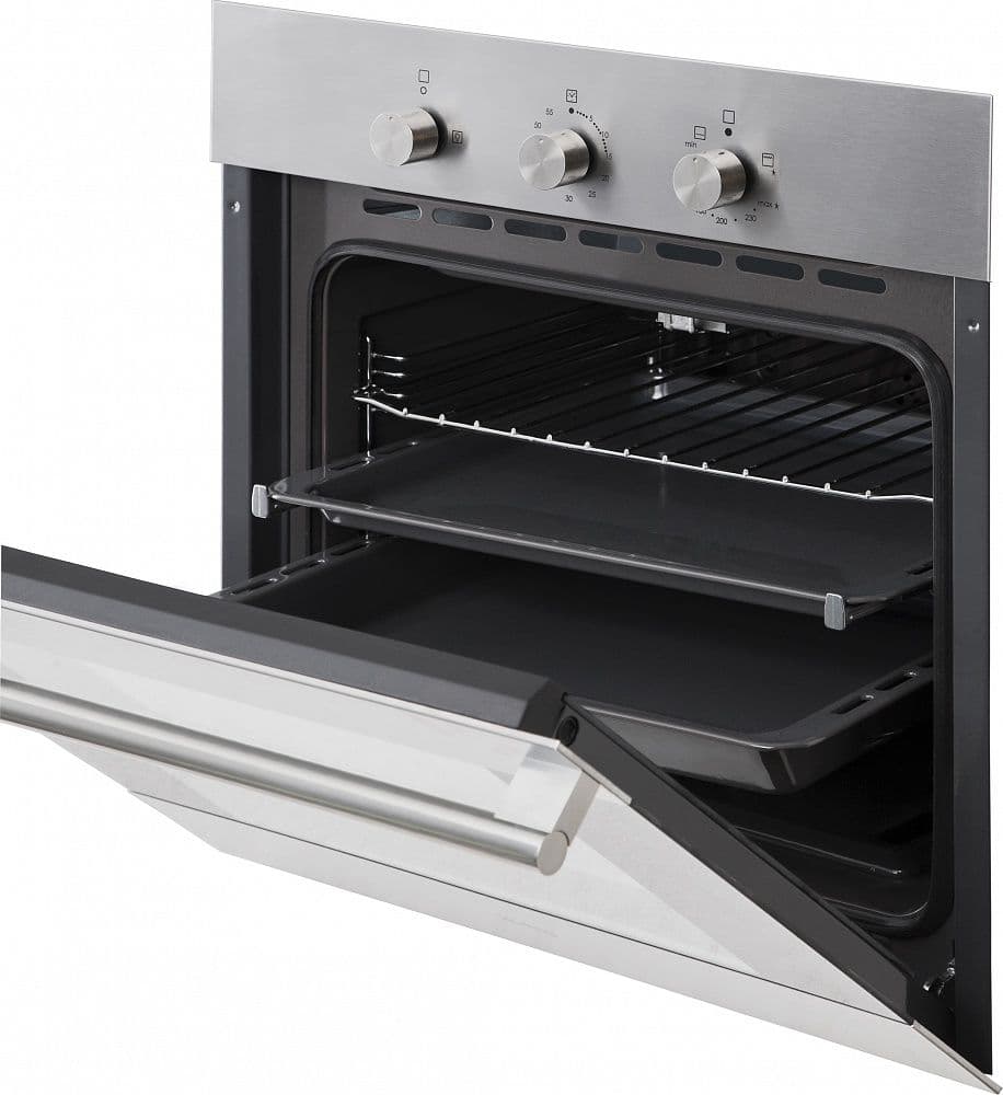 OGG 541 CFX Встраиваемые газовые духовки / газ, crystal, 59.7 х 59.6 x 56.5, газовая, газовый гриль, газ-контроль, электроподжиг, телескопические направляющие, нержавеющая сталь Korting Korting Crystal Santreyd  - Вид №2